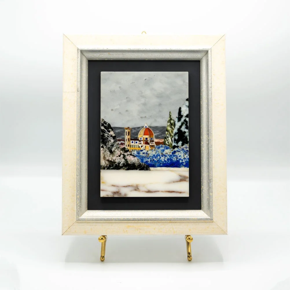 Pietra Dura of Colourful Town — Pitti Mosaici